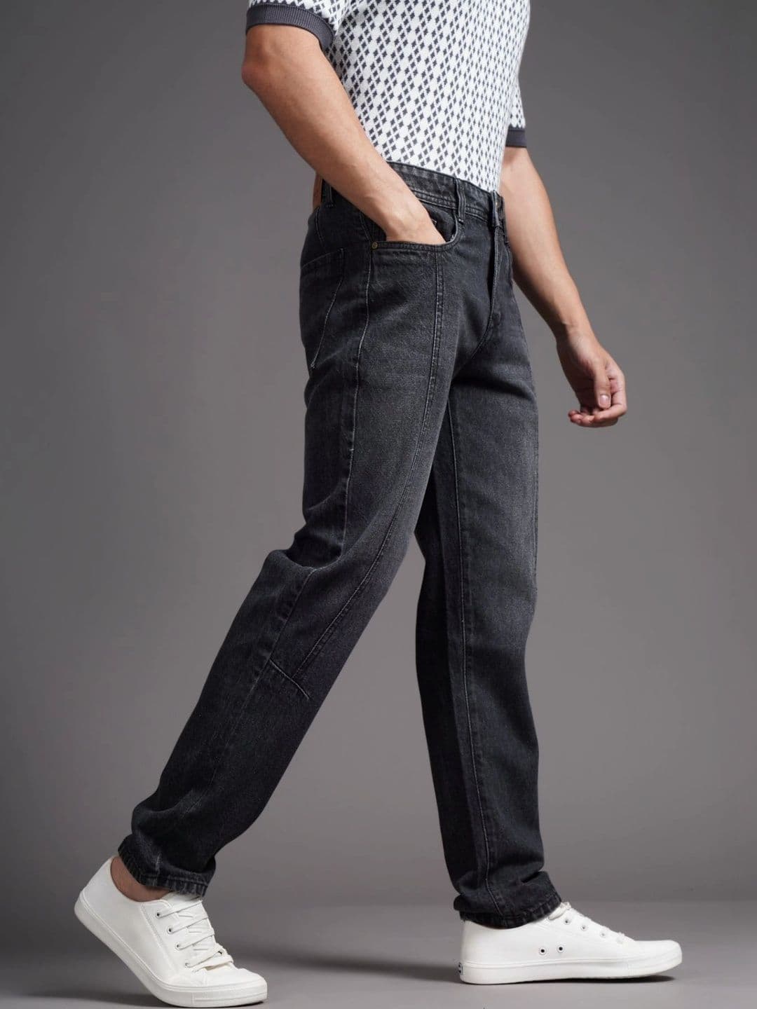 PAUL STREET Men Comfort Tapered Fit Mid-Rise Jeans thumbnail 7