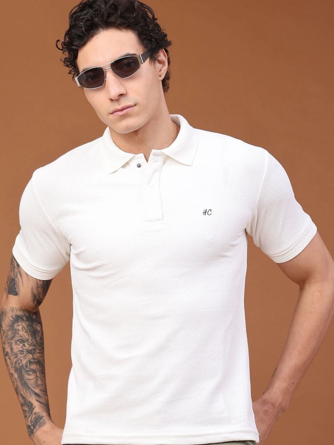 V-Mart Men Polo Collar Slim Fit T-shirt - view 1