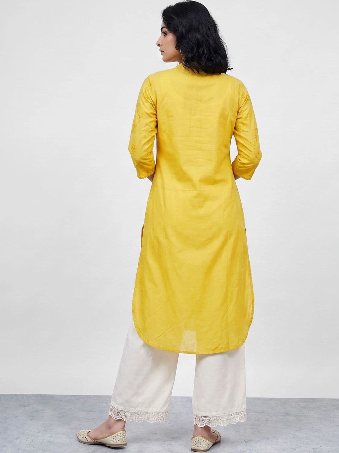 Melange by Lifestyle Women Embroidered Thread Work Kurta thumbnail 5