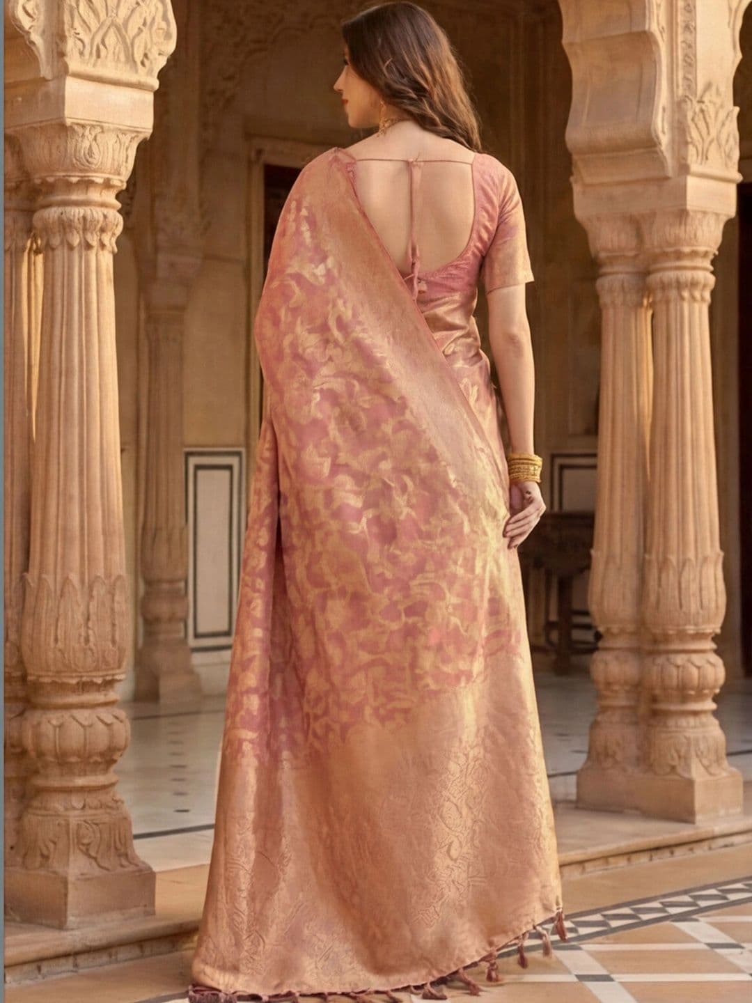 Anouk Rustic Woven Design Zari Silk Blend Designer Kanjeevaram Saree thumbnail 7