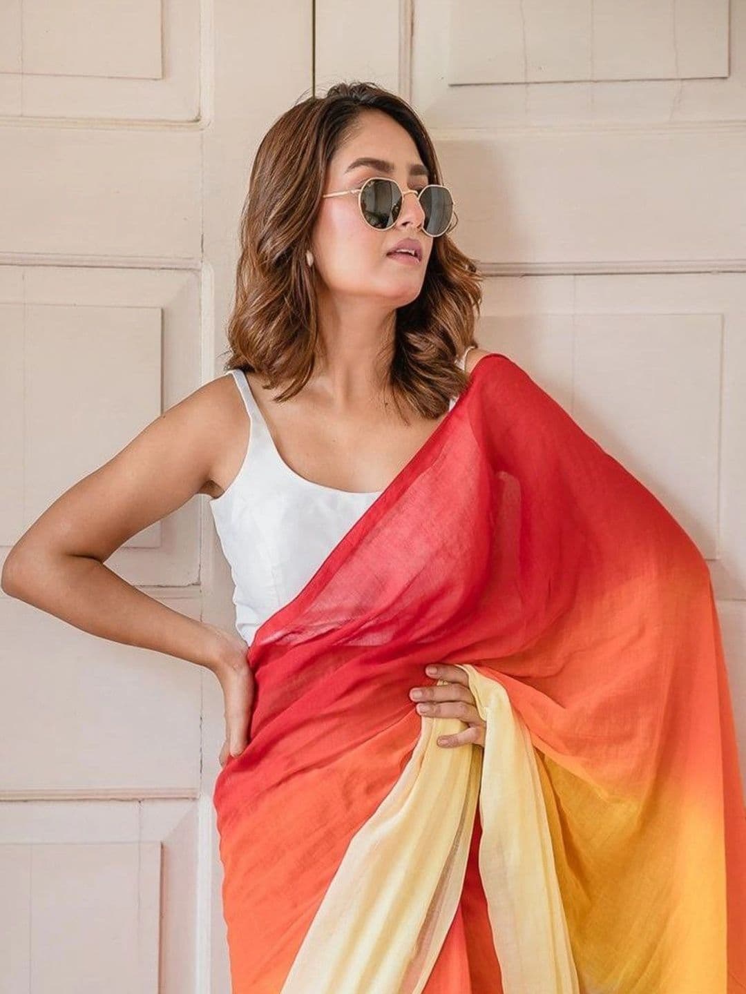 RANGREET Ombre Saree thumbnail 5