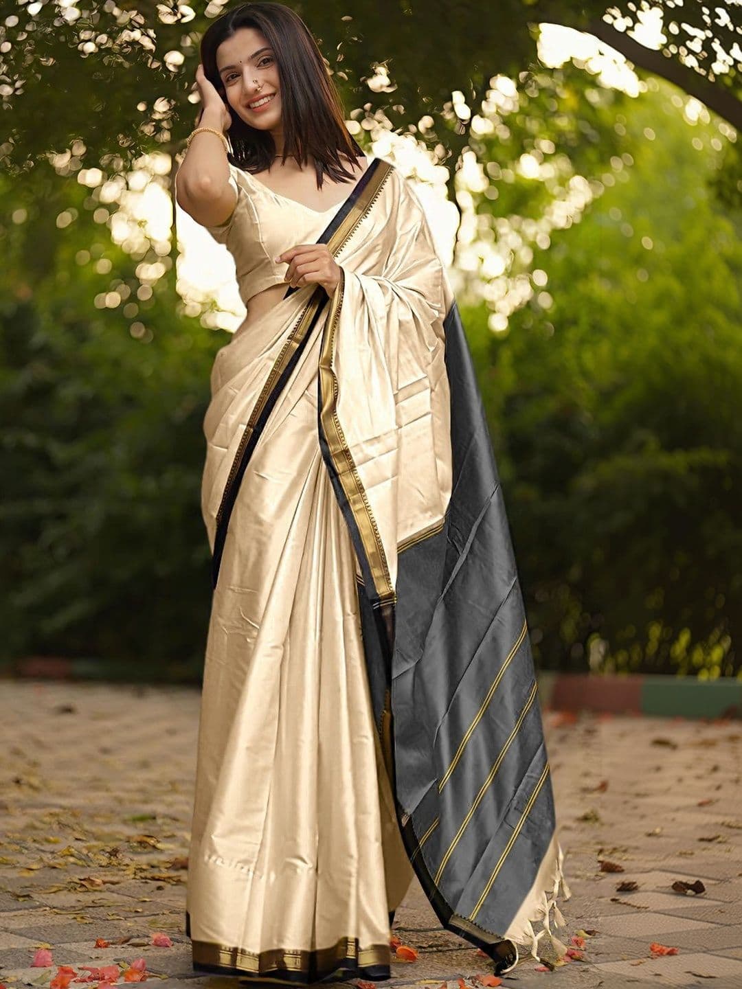 KALINI Zari Designer Gadwal Saree - view 1
