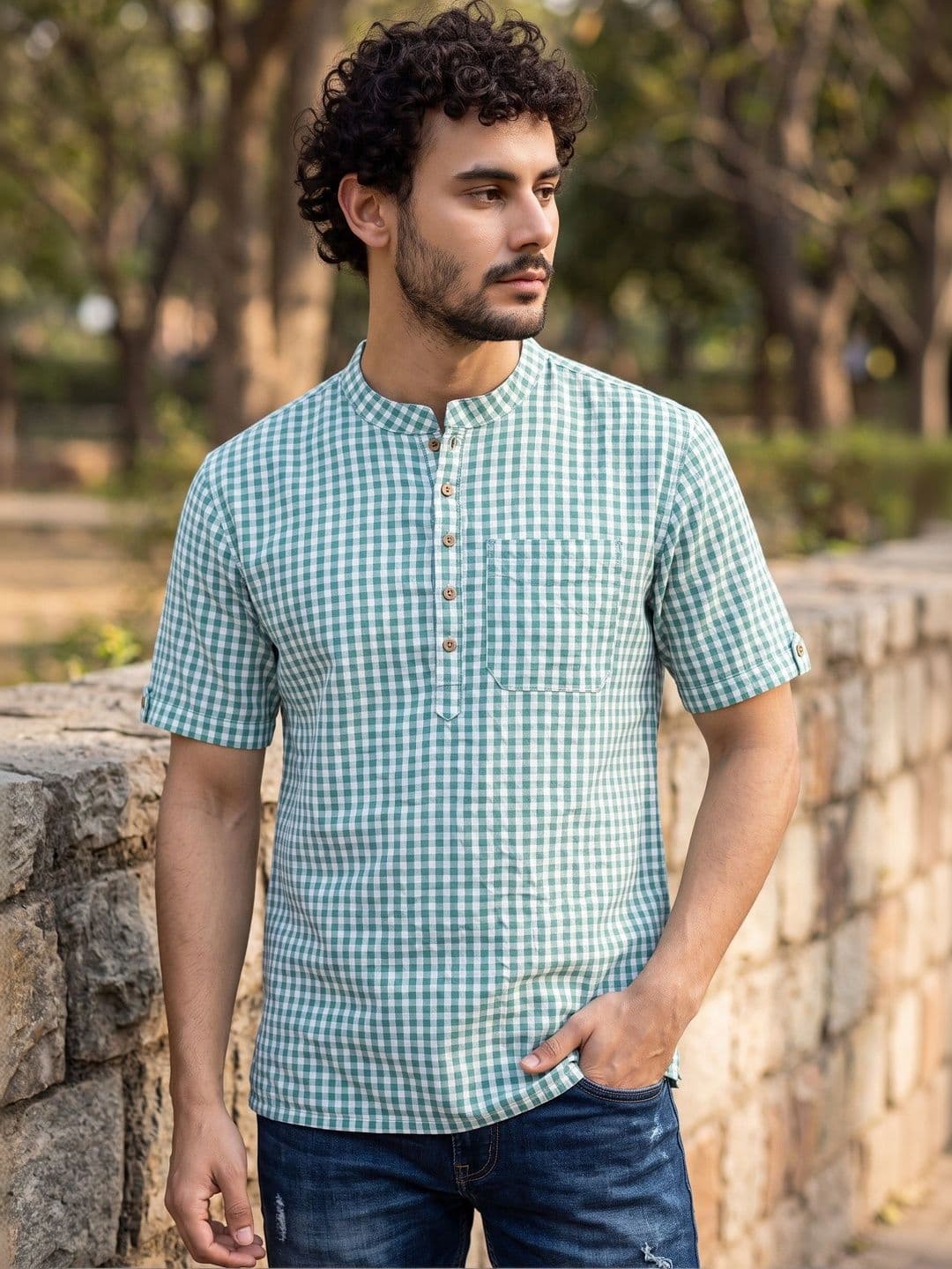 Cot'N Soft Men Checked Kurta - view 1