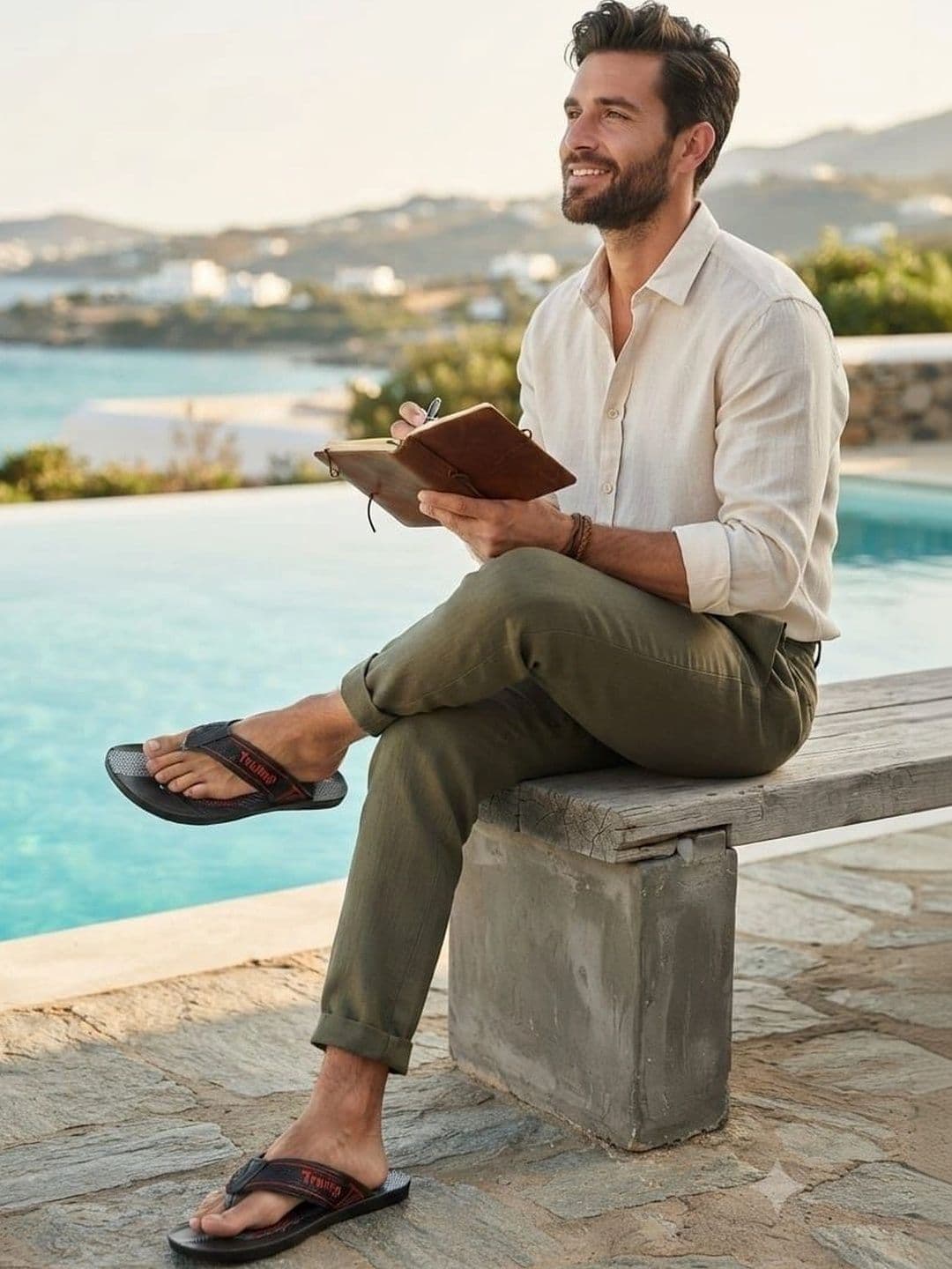 Trump Men Brown Flip Flops thumbnail 5