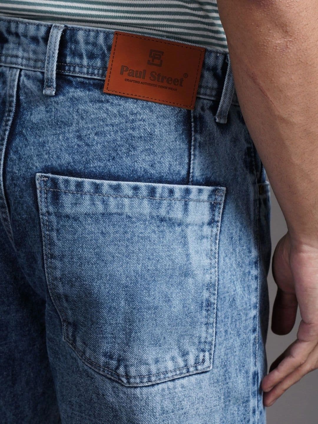 PAUL STREET Men Comfort Tapered Fit Mid-Rise Jeans thumbnail 2