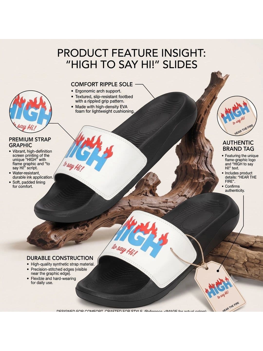 DHR FOOTWEAR Unisex Printed Sliders thumbnail 2