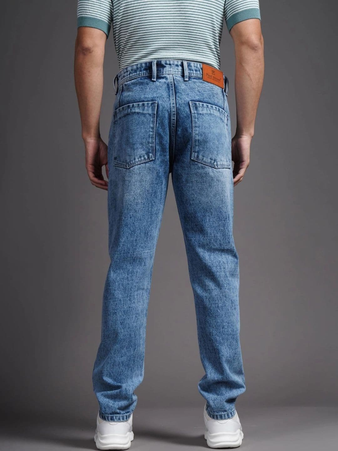PAUL STREET Men Comfort Tapered Fit Mid-Rise Jeans thumbnail 6