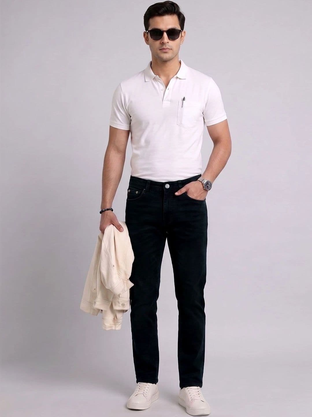 THUNDER JEANS Men Regular Fit Mid-Rise Stretchable Jeans thumbnail 5
