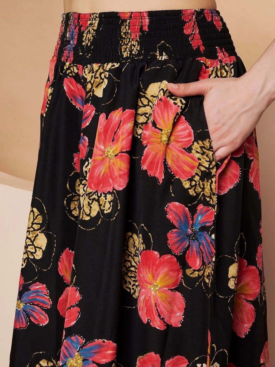 CORSICA Women Floral Printed Knitted Ethnic Palazzos thumbnail 2