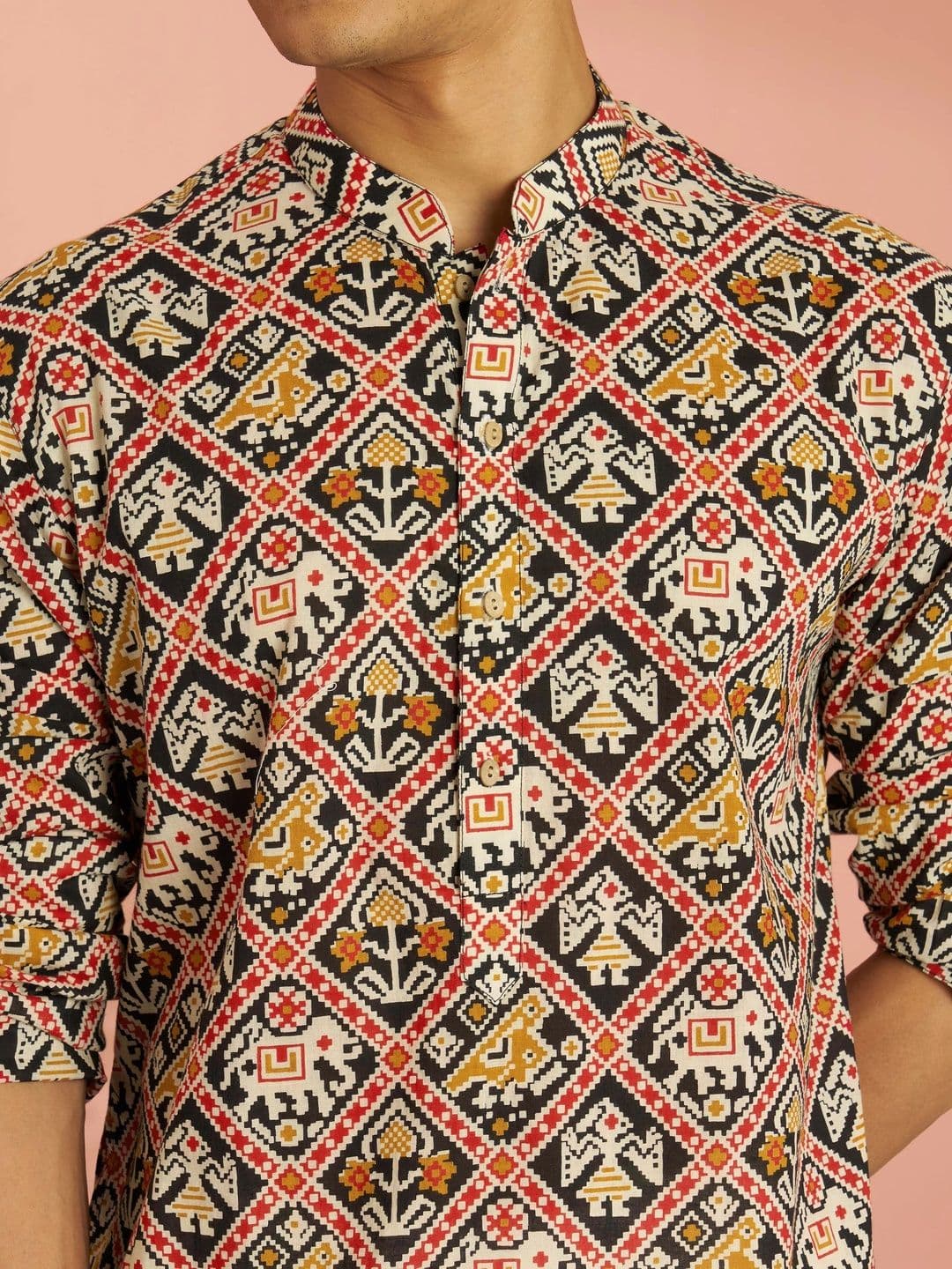 VASTRAMAY Men Ethnic Motifs Printed Kurta thumbnail 5