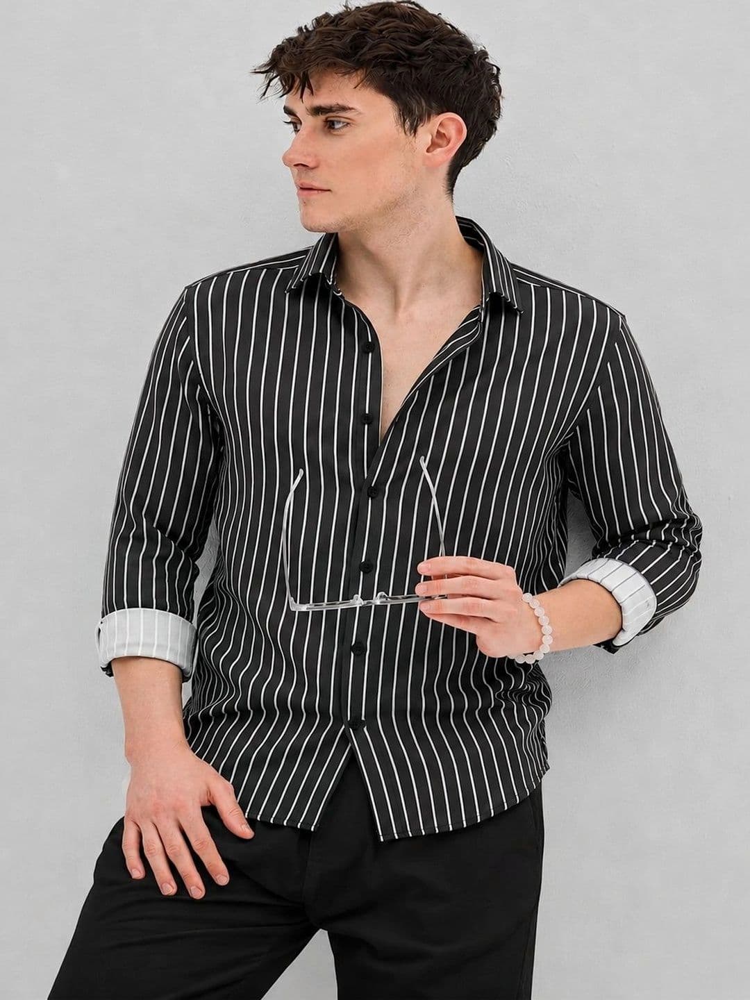 Ravyaah hub Men Striped Casual Shirt thumbnail 4