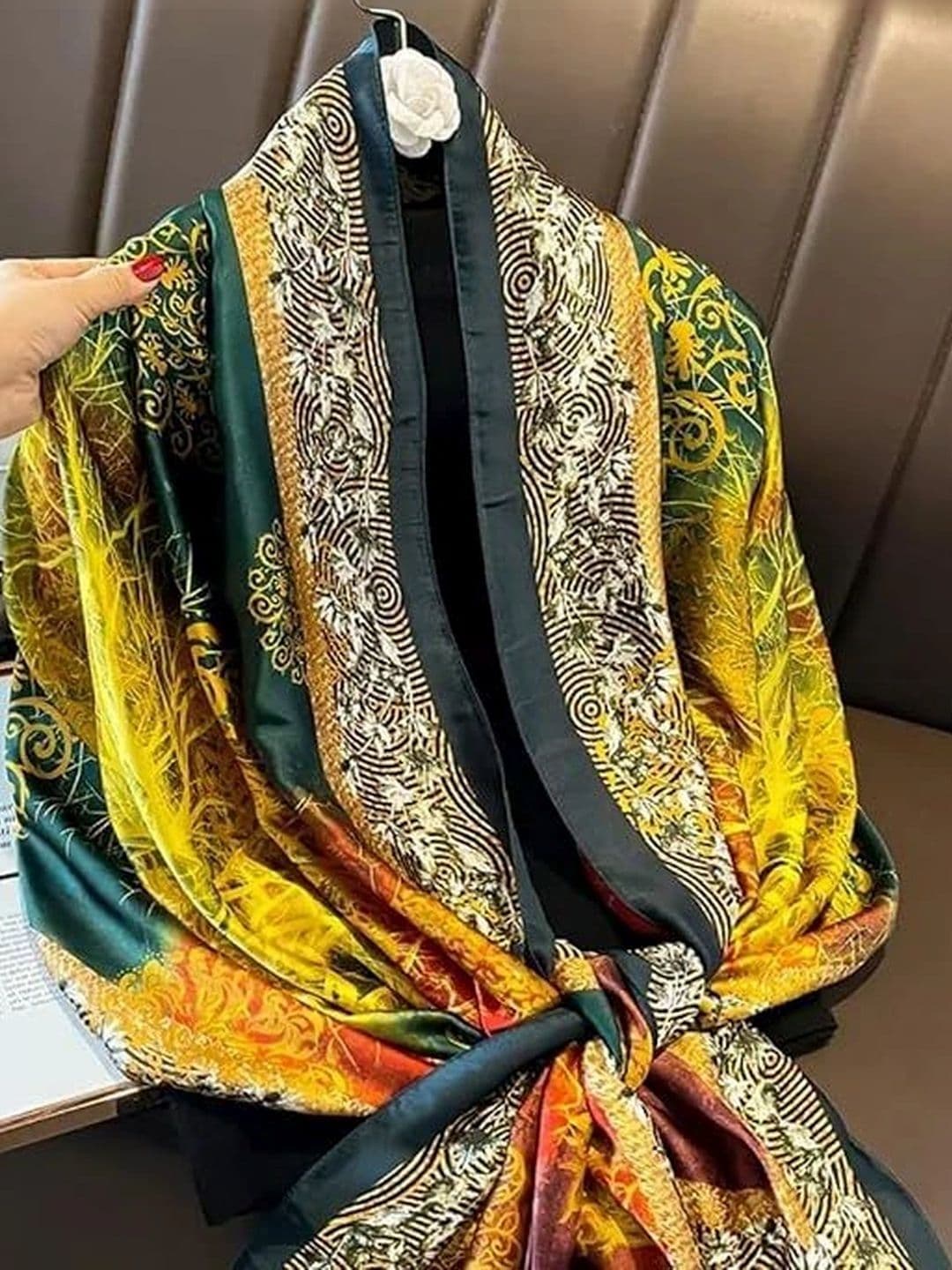 ANDVOGUE Silk Stoles & Scarf for women thumbnail 3