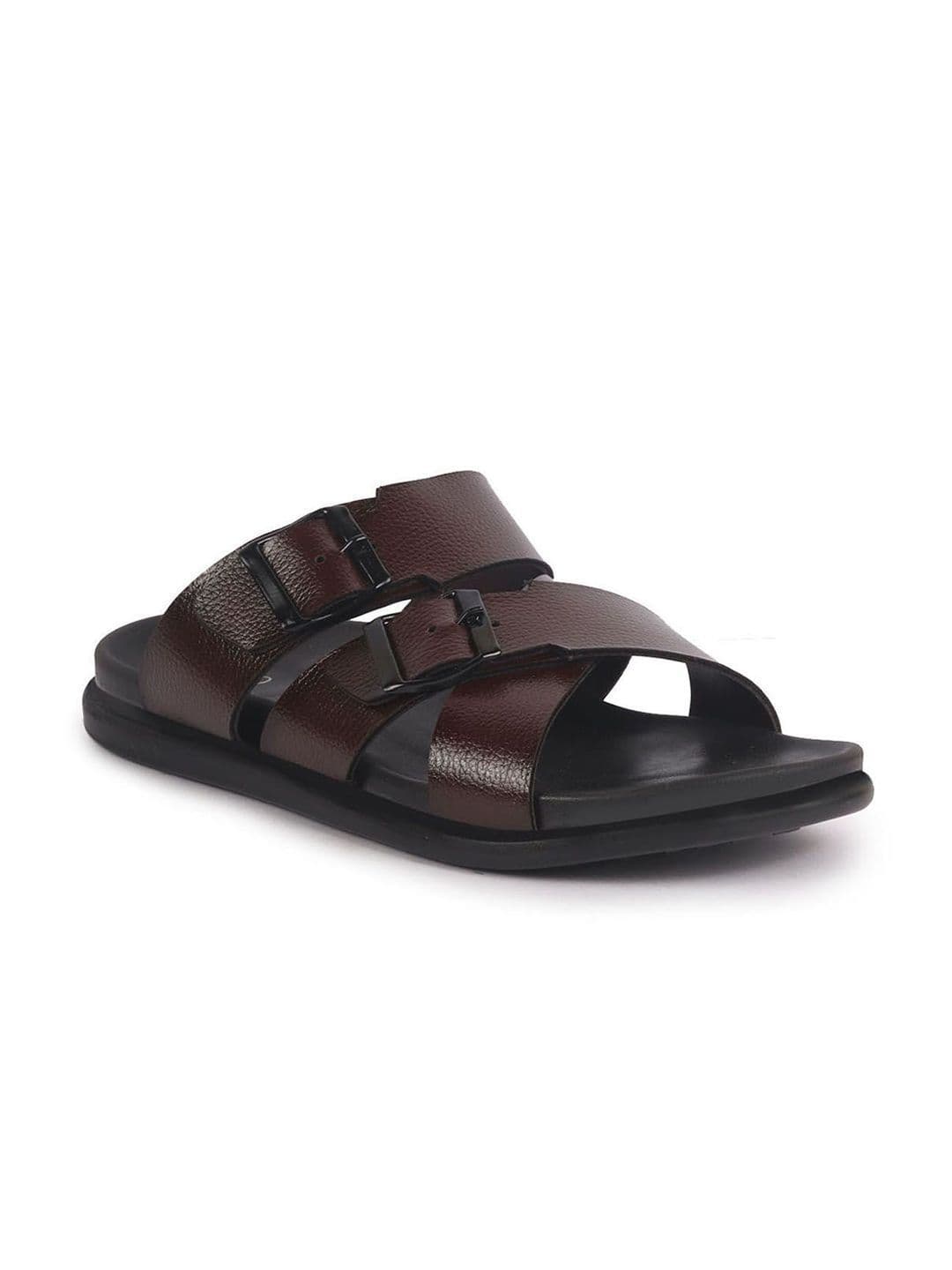 FAUSTO Men Comfort Open Toe Multi Adjustable Strap Ethnic Slip On Sandals thumbnail 5