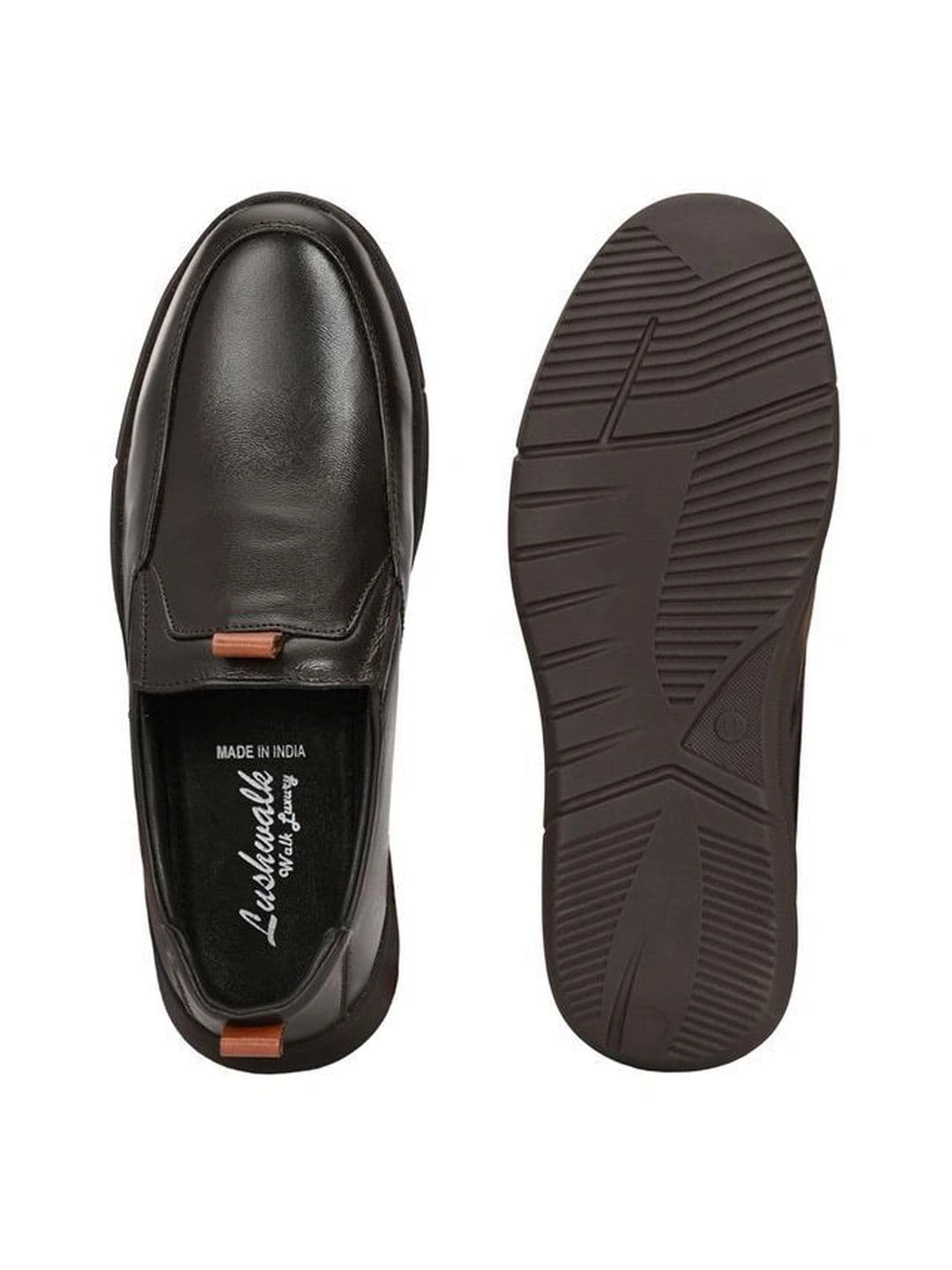 Lushwalk Men Leather Round Toe Slip-On Slip-On Shoes Formal Shoes thumbnail 5