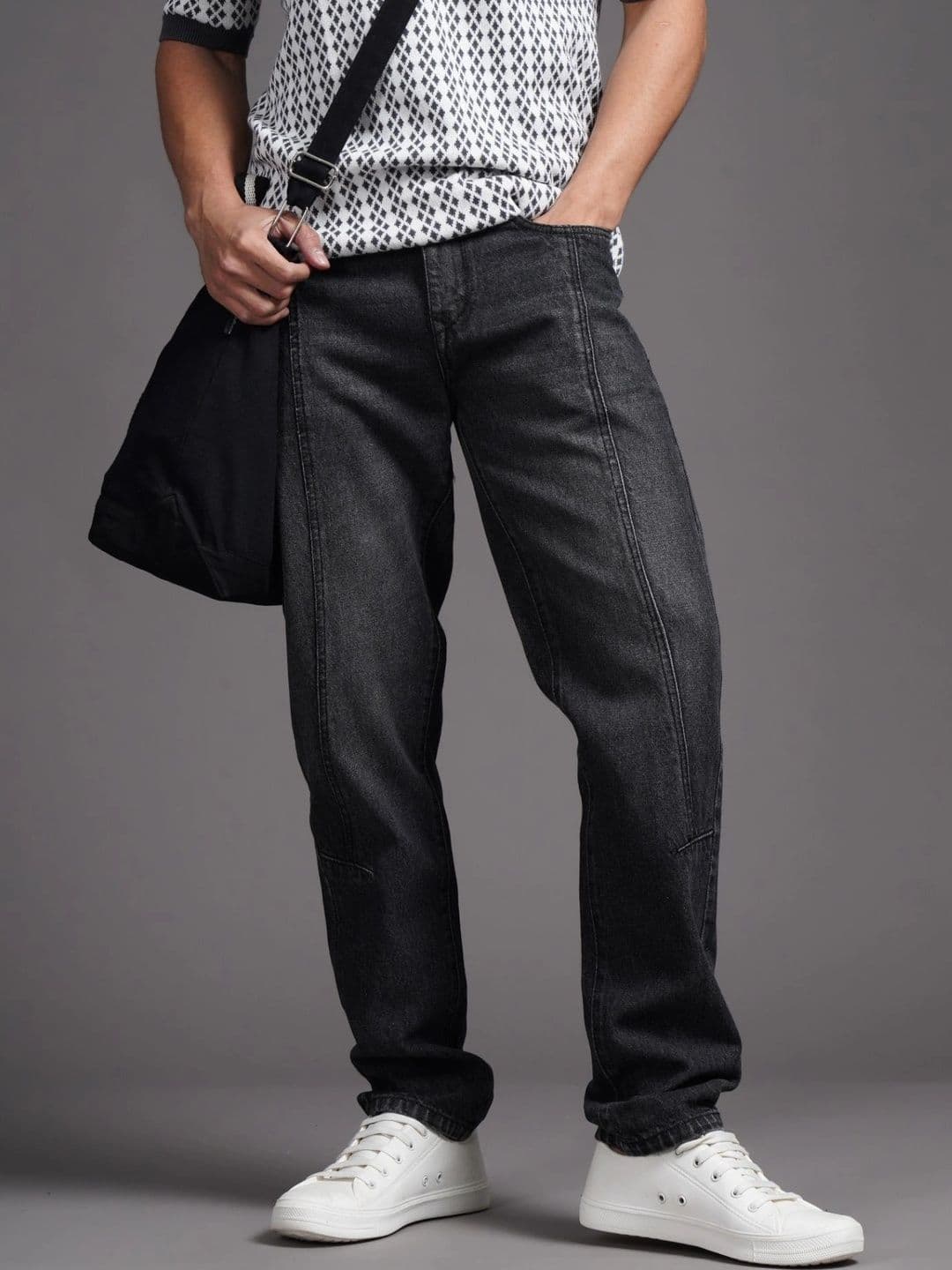 PAUL STREET Men Comfort Tapered Fit Mid-Rise Jeans thumbnail 3