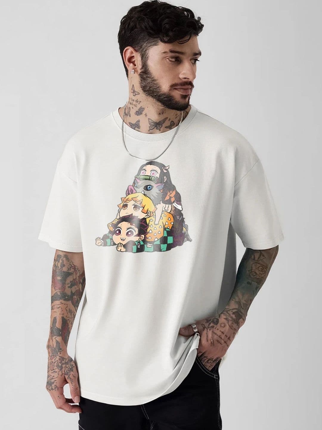 Moda rapido X TOGS & TERRE Men Printed Drop-Shoulder Sleeves Organic Cotton Blend T-shirt - view 1