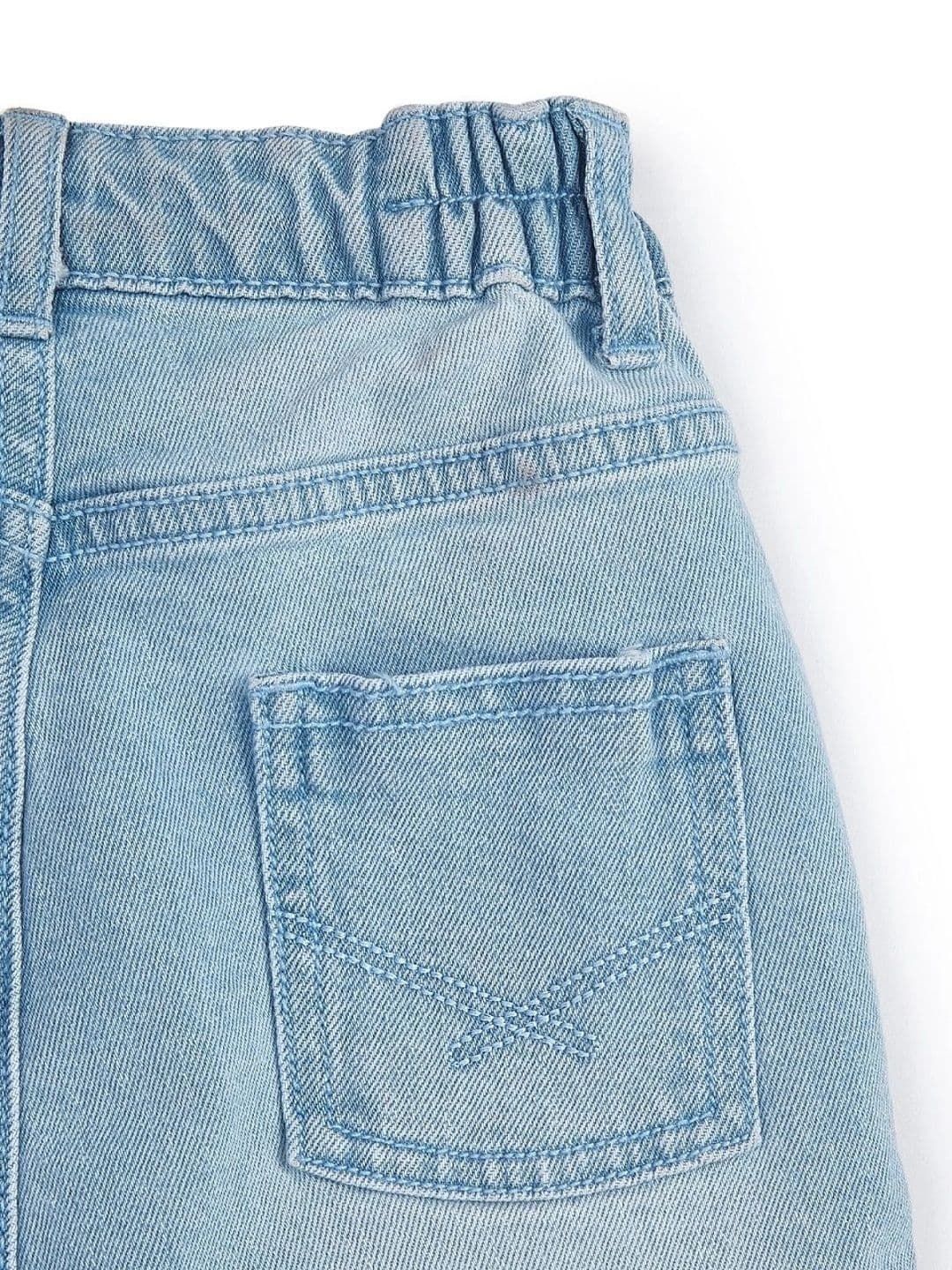 Knit N Knot Girls Denim Indigo Above Knee A-Line Skirt thumbnail 4