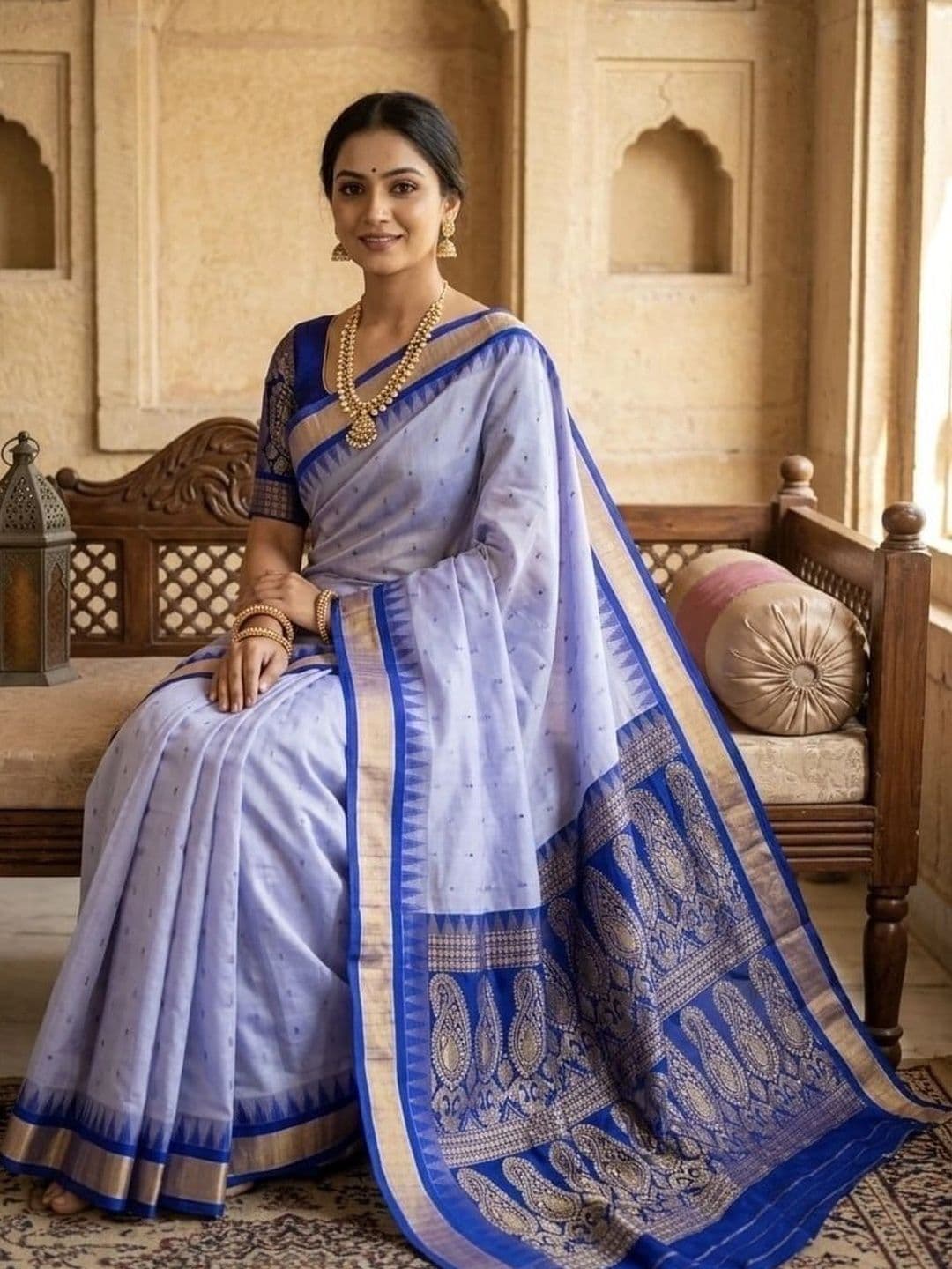 Silk Loomluxe Woven Design Zari Art Silk Sambalpuri Saree thumbnail 2
