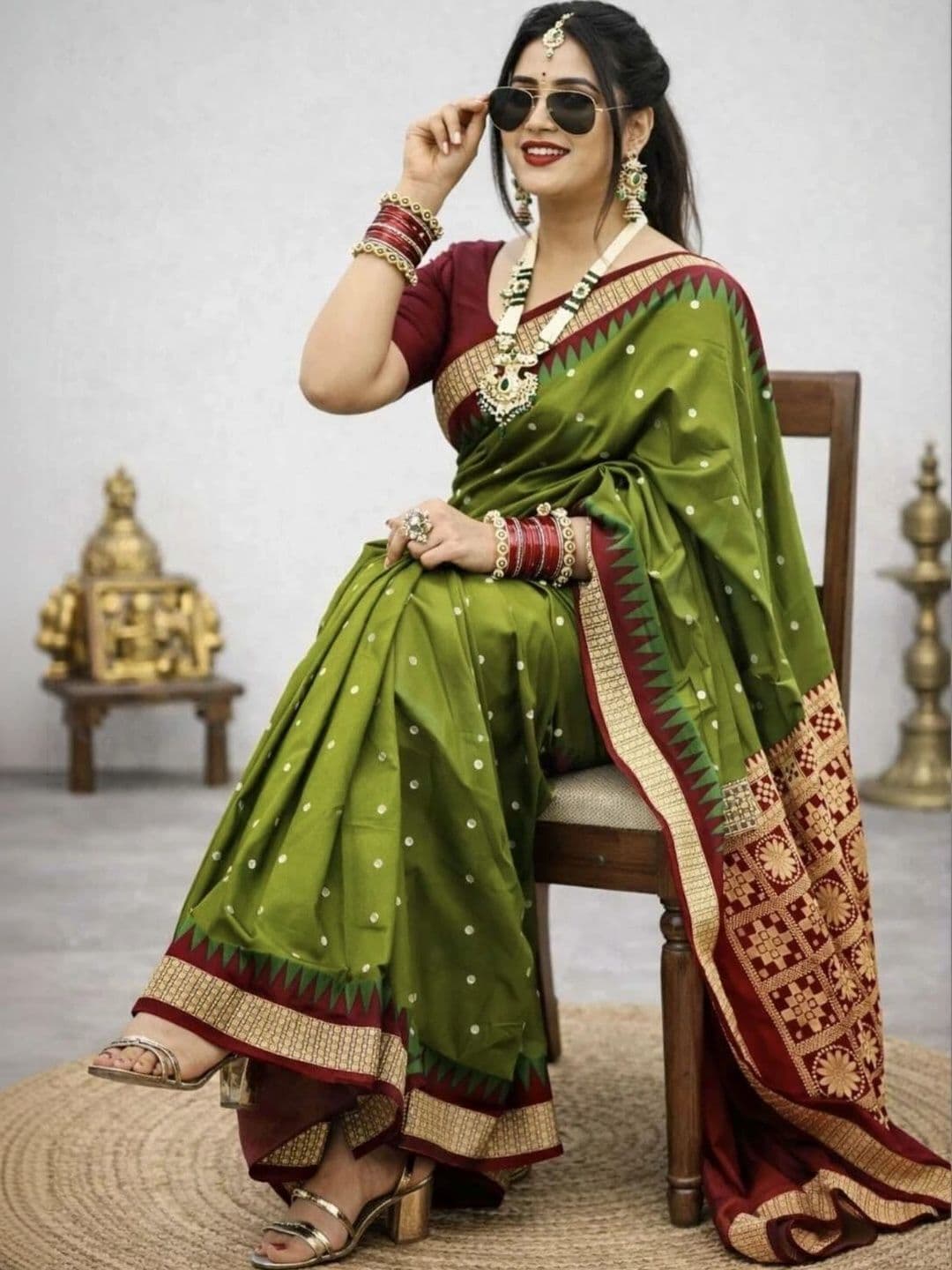 Silk Loomluxe Woven Design Zari Art Silk Sambalpuri Saree thumbnail 3