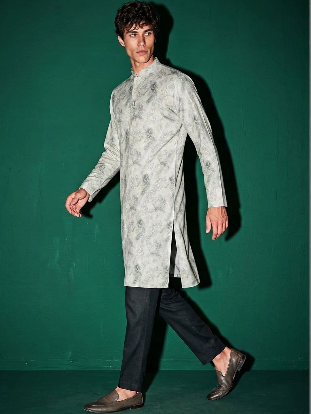 DRIP CHOWK Men Printed Jacquard Kurta thumbnail 7