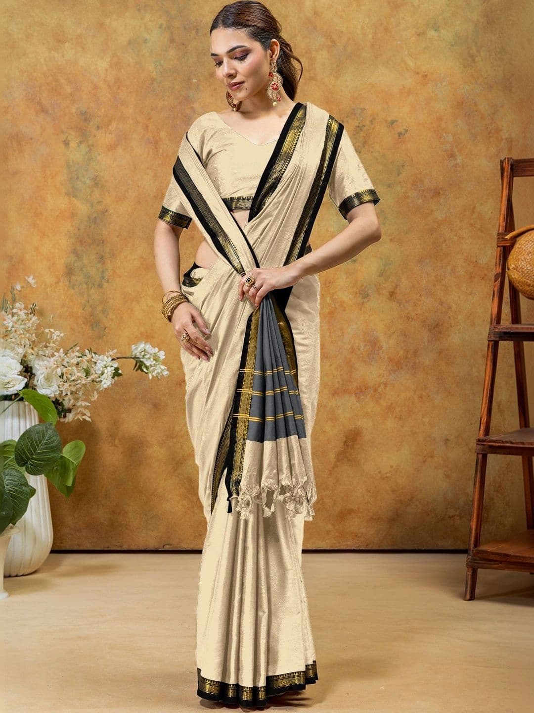 KALINI Woven Design Zari Designer Gadwal Saree thumbnail 3