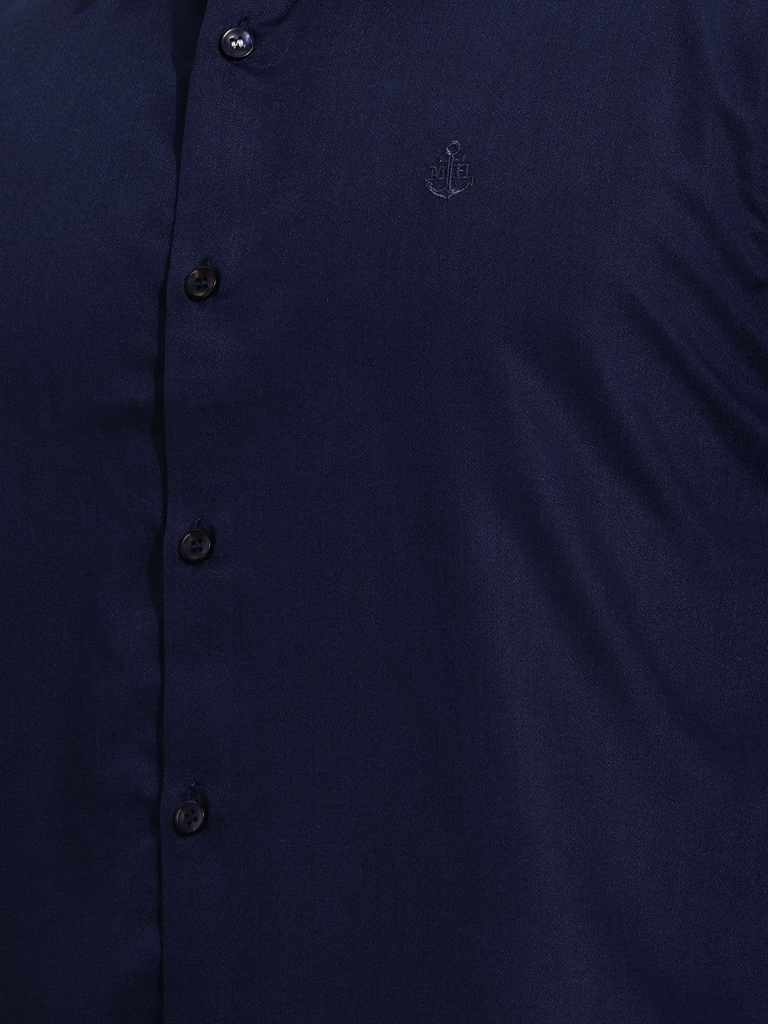 Mast & Harbour Easy Drape Navy Blue Shirt thumbnail 4