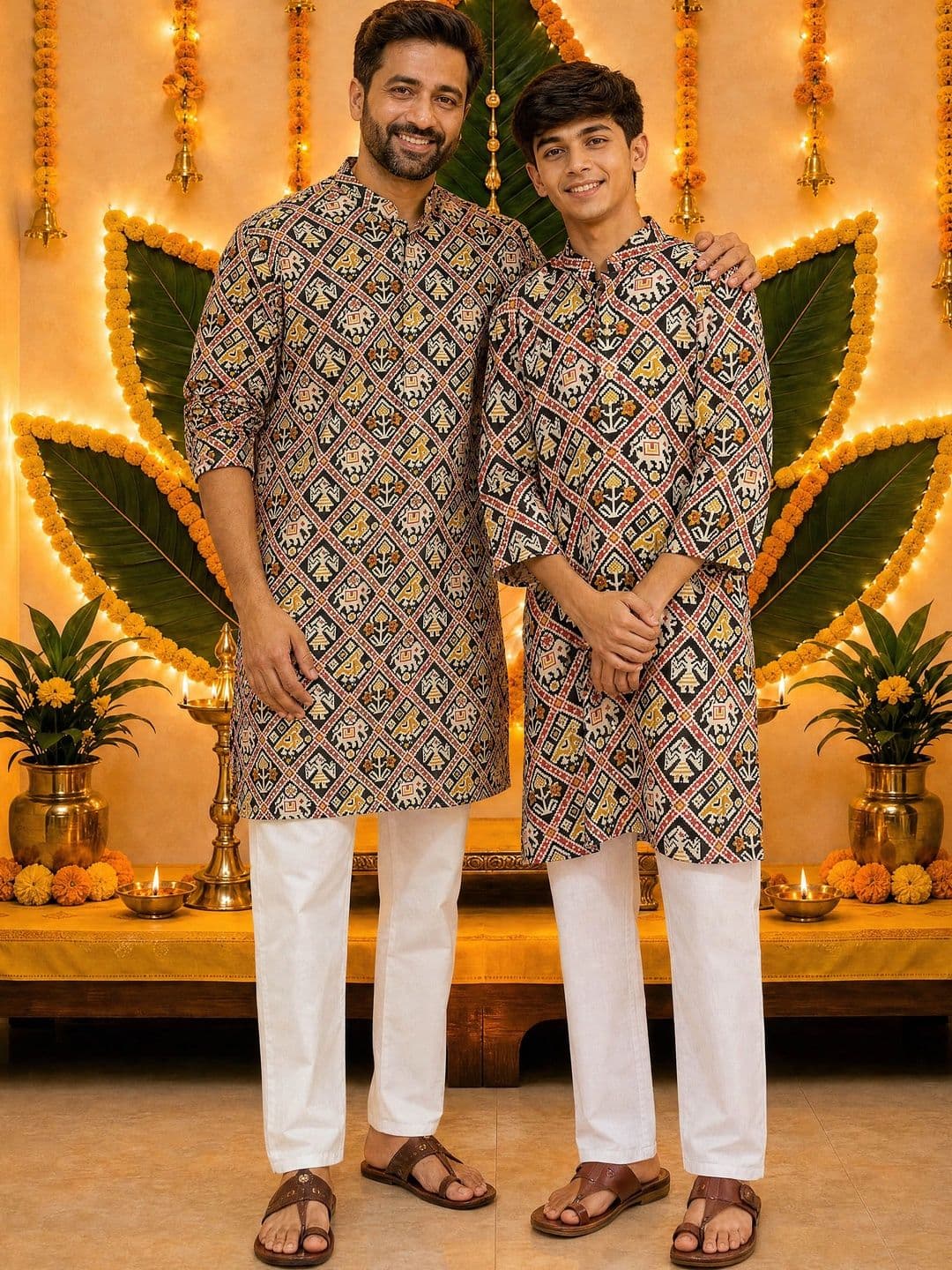 VASTRAMAY Men Ethnic Motifs Printed Kurta - view 1
