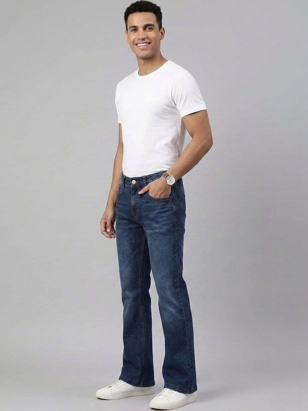 MM-21 Men Bootcut Mid-Rise Light Fade Jeans thumbnail 2