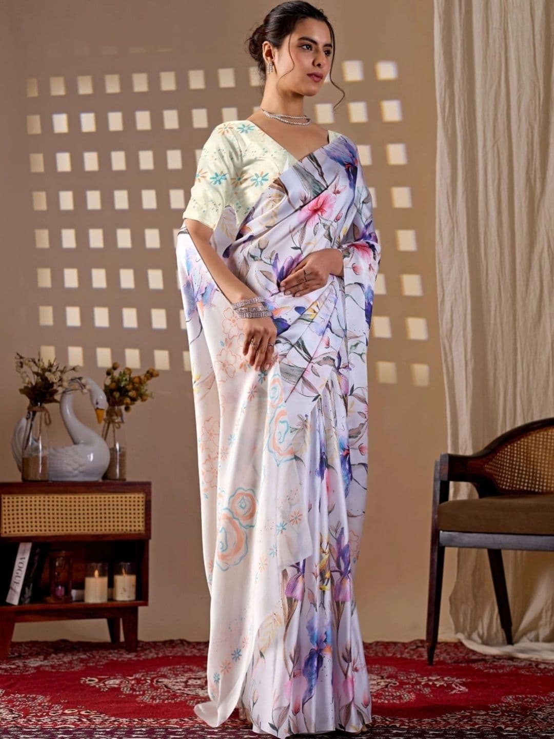 Moda Rapido Floral Fusion Saree thumbnail 5