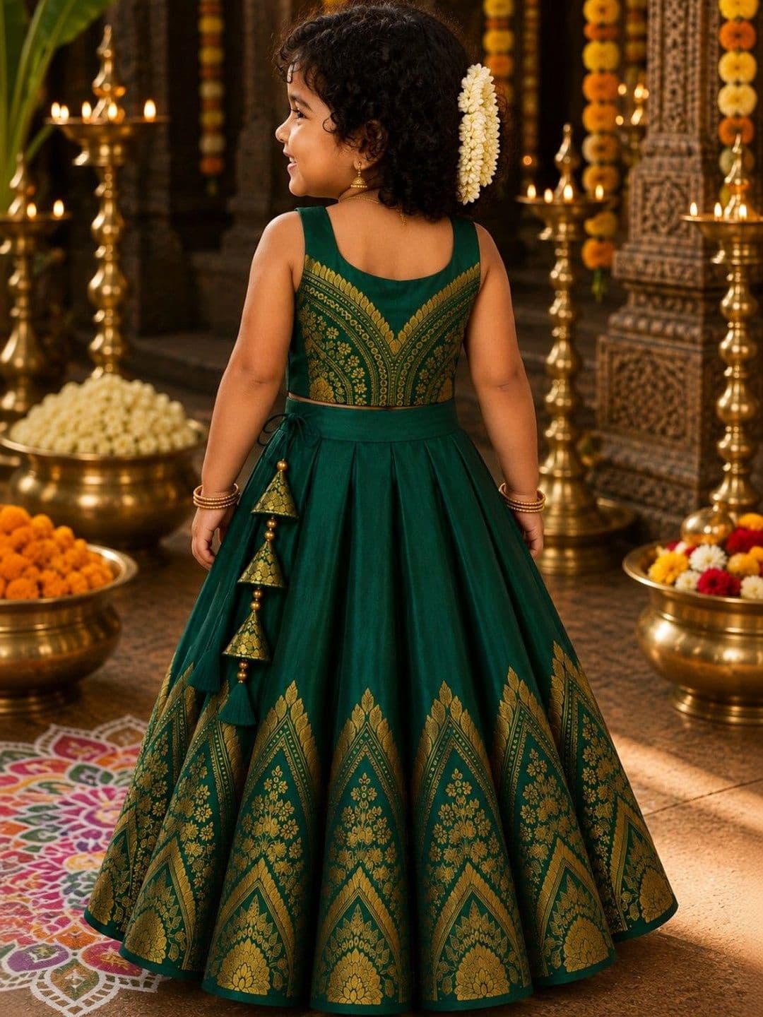 Xepon Girls Ready to Wear Lehenga & thumbnail 3