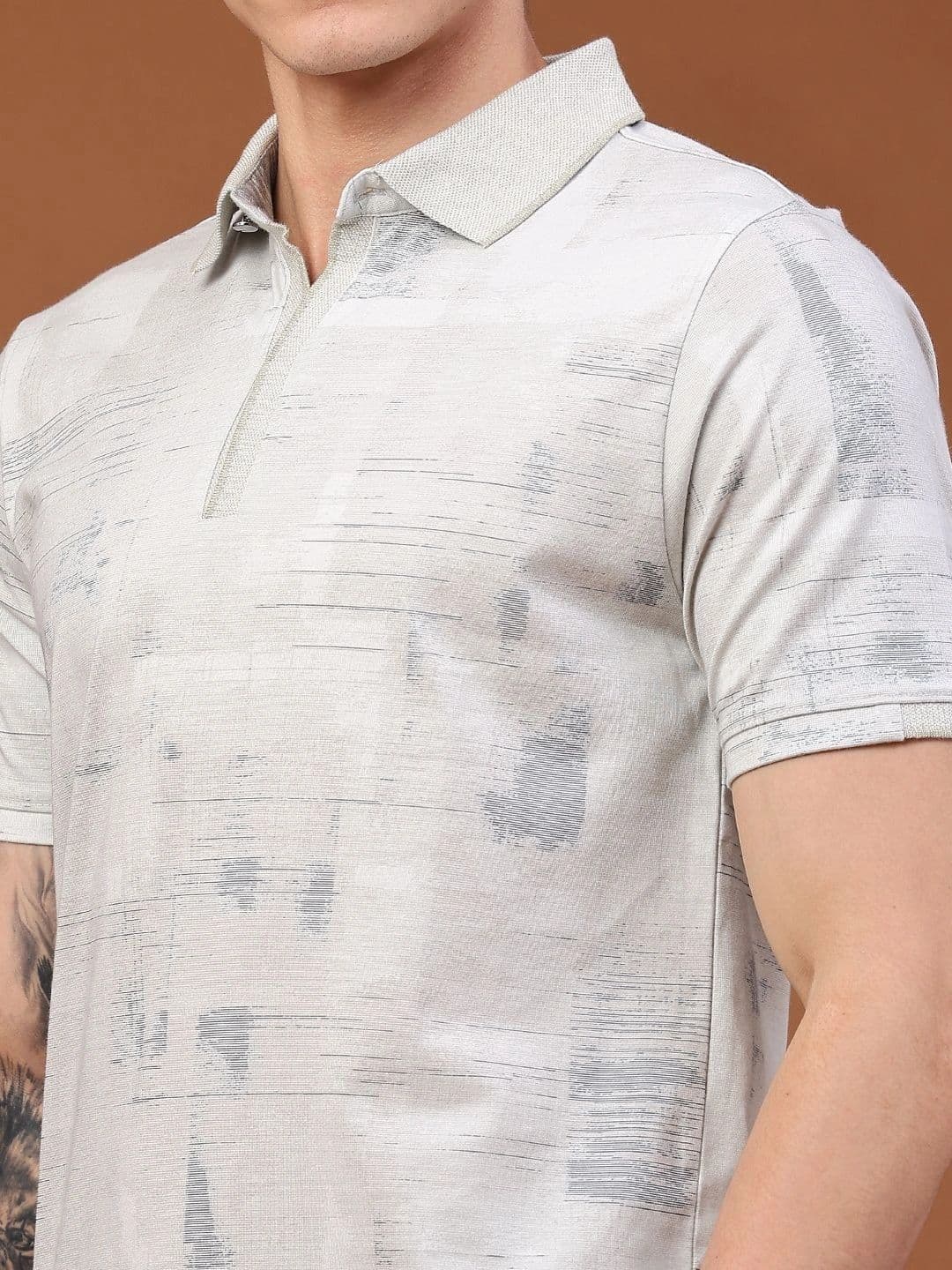 V-Mart Men Printed Polo Collar T-shirt thumbnail 6