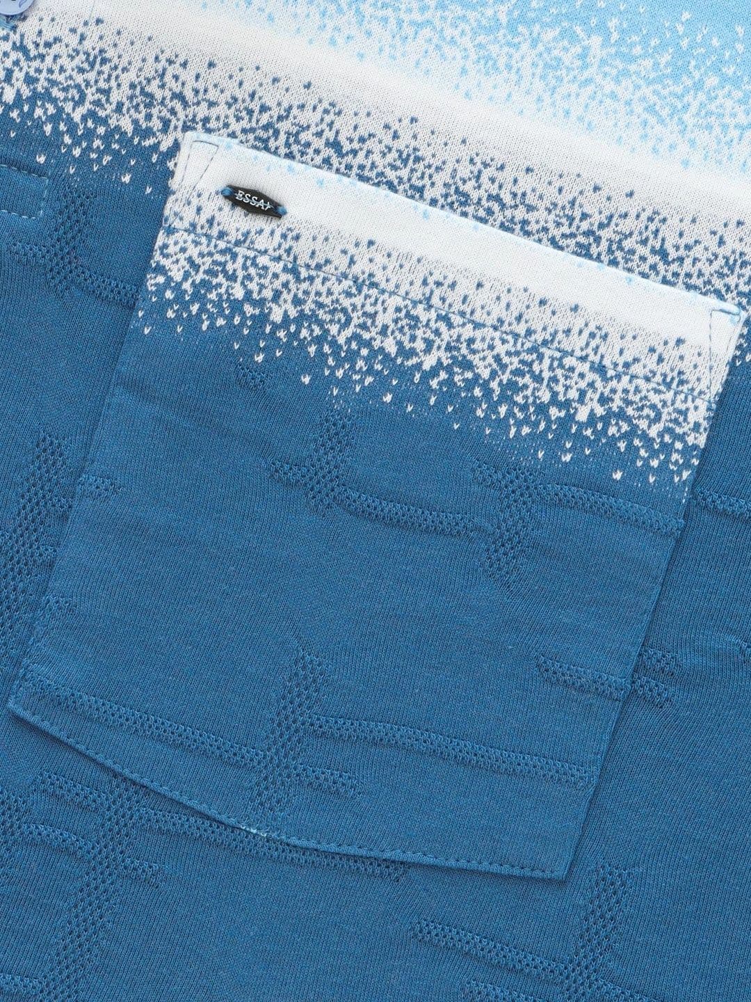 ESSA Men Printed Polo Collar Pockets T-shirt thumbnail 3