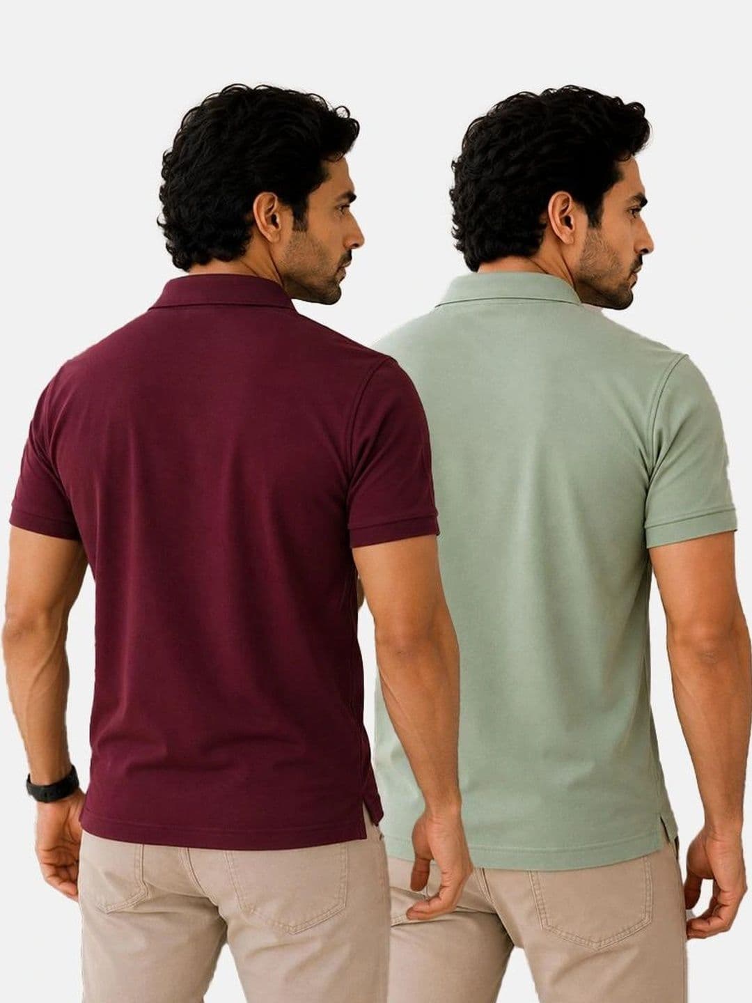 VELDEER Men Brand Logo 2 Polo Collar T-shirt thumbnail 2