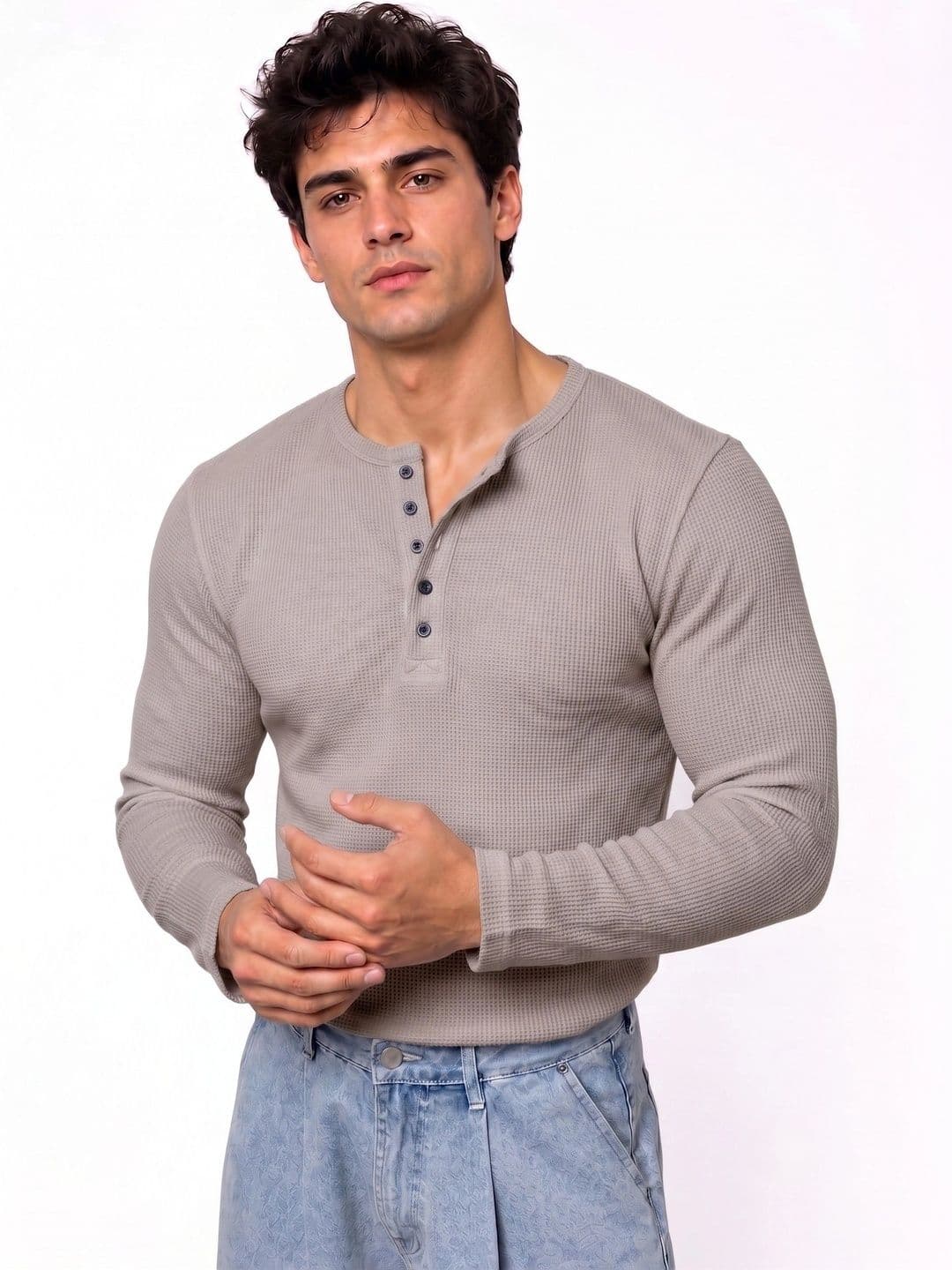Azizan Men Henley Neck T-shirt - view 1