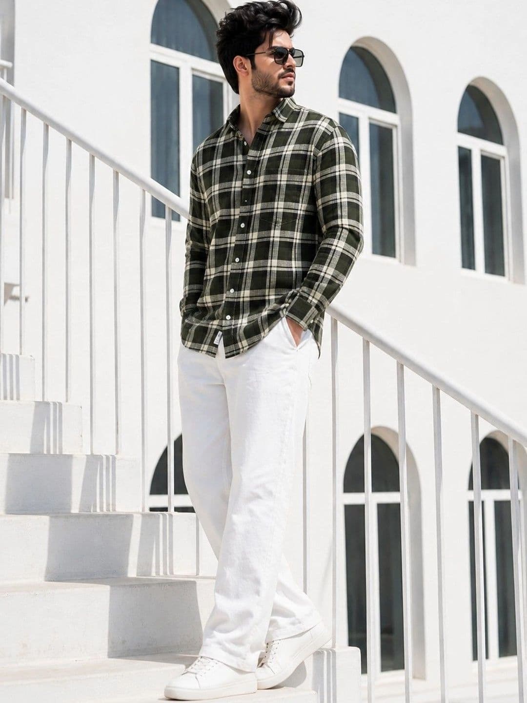 TERROFAB Men Classic Tartan Checks Checked Casual Shirt thumbnail 5