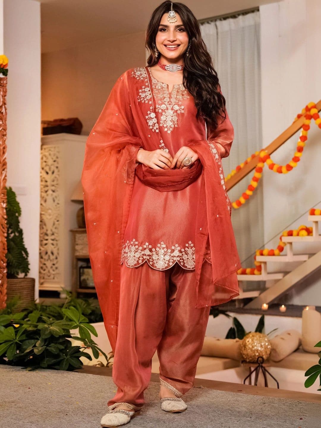 all about you Women Ethnic Motifs  Kurta with Patiala & With Dupatta - view 1