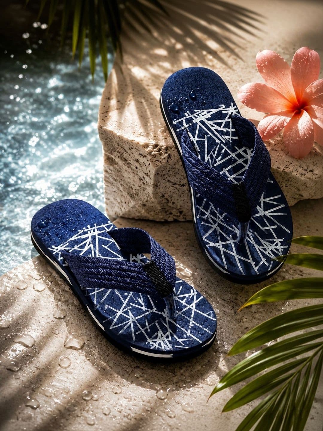 ENRIZZ Men Printed Thong Flip-Flops thumbnail 3