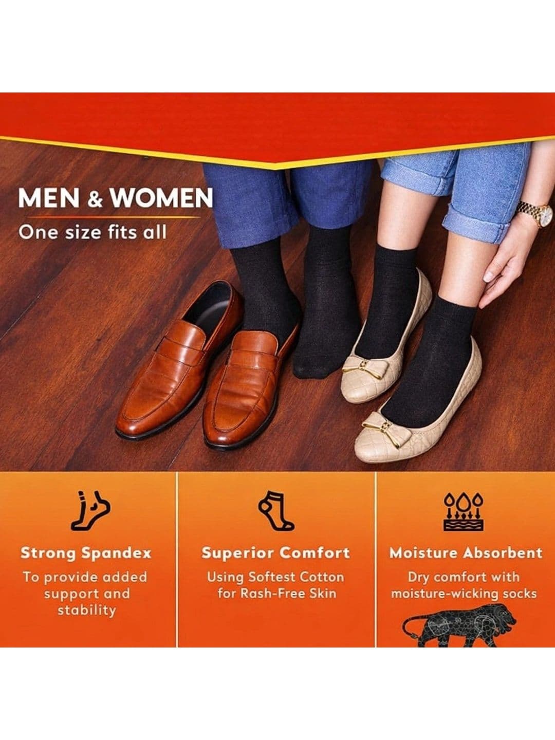 GYMOX Men Pack of 5 Cotton Ankle Length Socks thumbnail 4