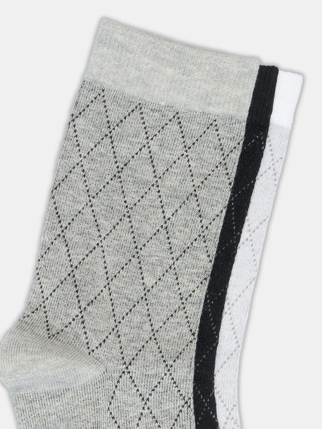 Urban Ranger by pantaloons Men Pack of 3 Cotton Blend Assorted Patterned Calf Length Socks thumbnail 2