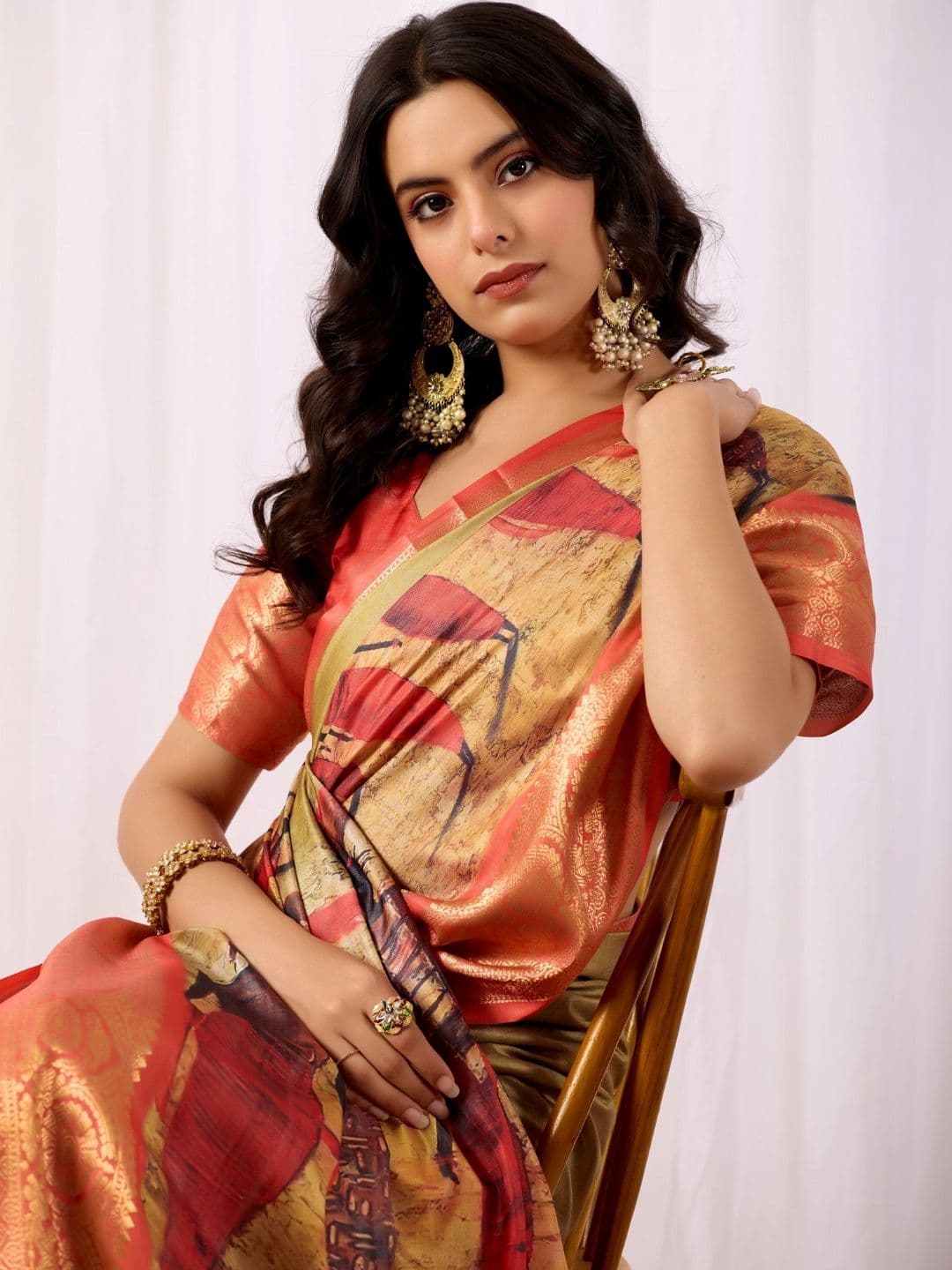 Moda Rapido Ethnic Motifs Zari Silk Blend Designer Saree thumbnail 7