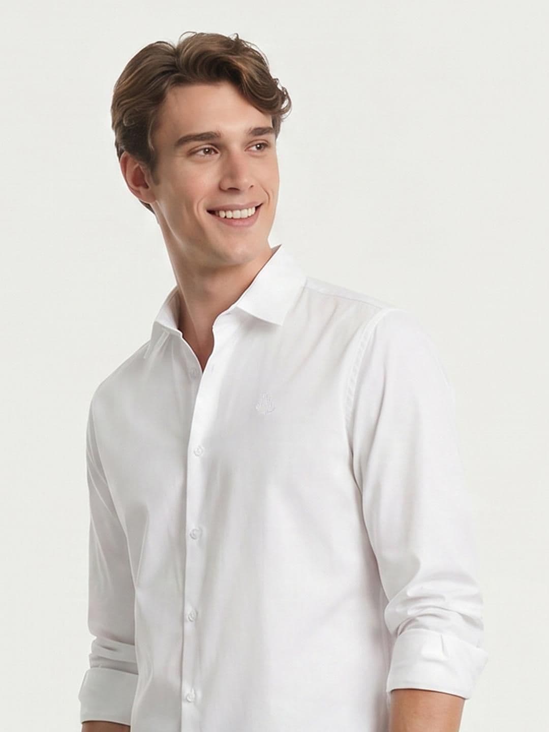 Mast & Harbour Easy Drape Off White Shirt - view 1