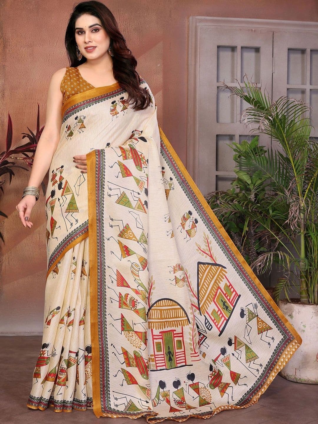 SZN Warli Art Silk Saree - view 1