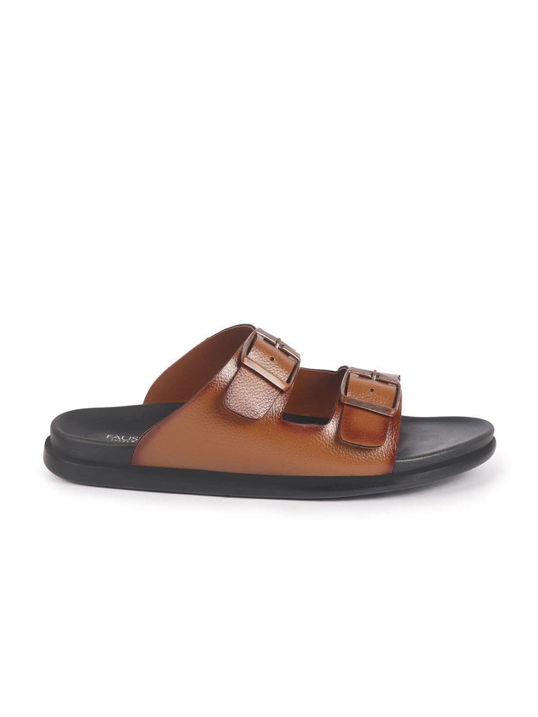 FAUSTO Men PU Open Toe Slip-On Comfort Sandals thumbnail 2