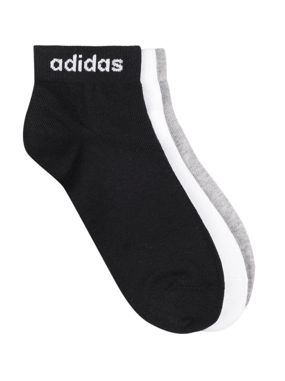 ADIDAS Unisex Pack of 3 Cotton Ankle Length Socks thumbnail 2