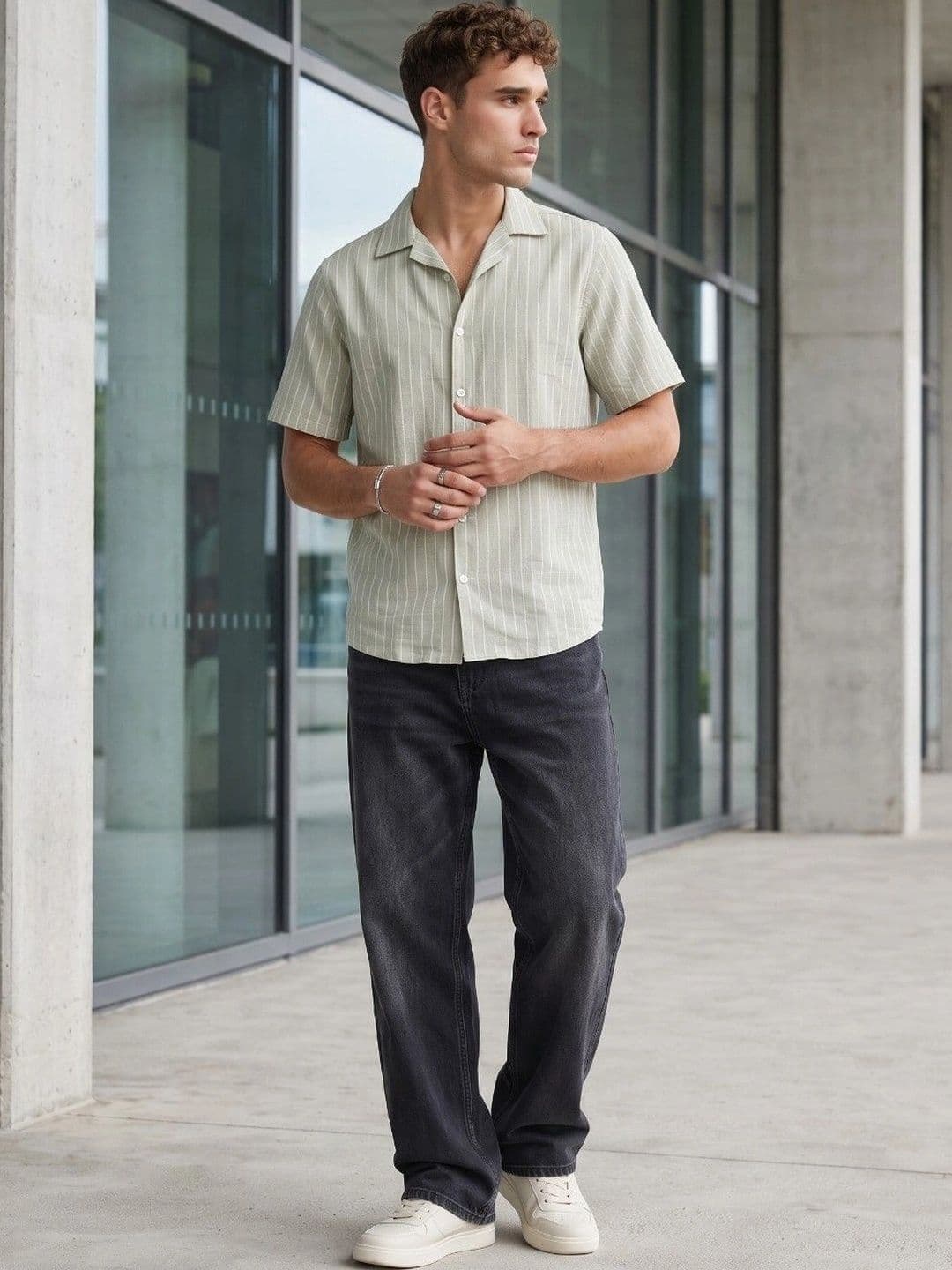 Mast & Harbour Men Classic Striped Casual Shirt thumbnail 3