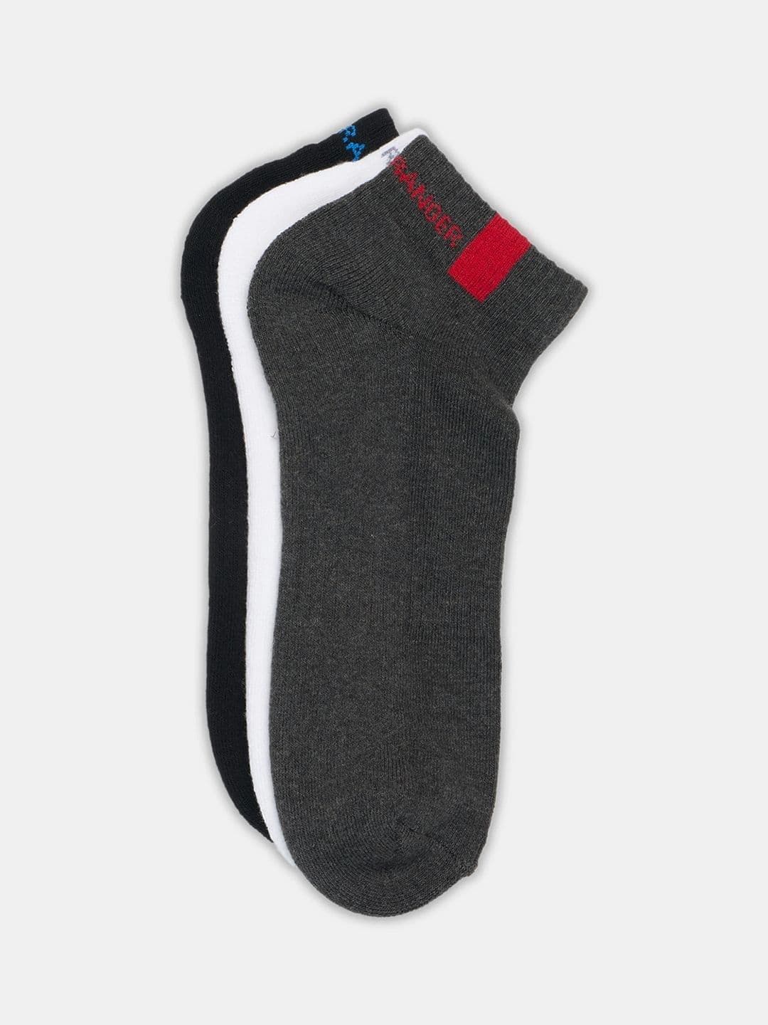Urban Ranger by pantaloons Men Pack of 3 Cotton Blend Assorted Colourblocked Ankle Length Socks thumbnail 2