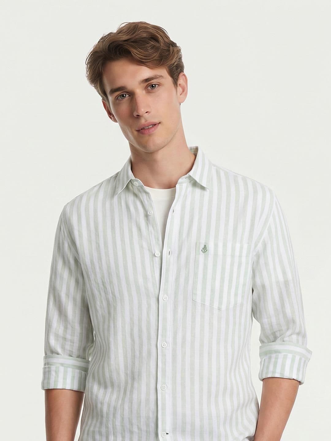 Mast & Harbour Soft Touch Stripe Shirt - view 1