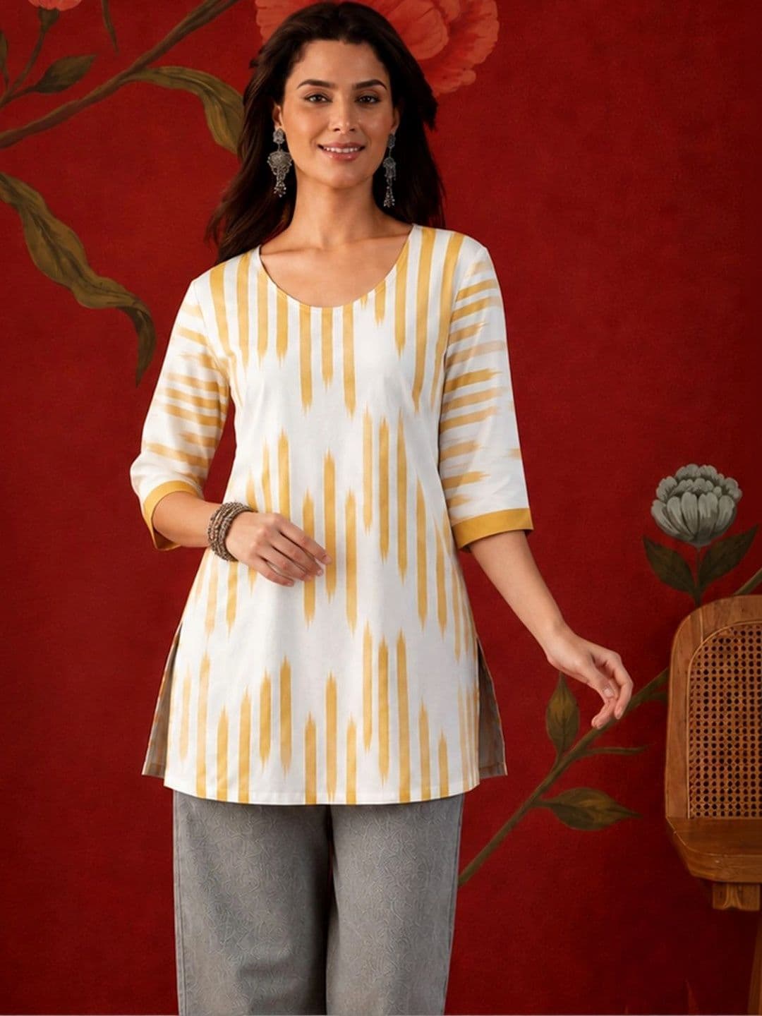 Sangria Ethnic Motifs Printed Kurti thumbnail 2