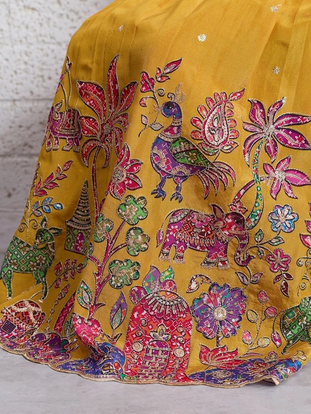Tasarika Girls Embroidered Sequinned Ready to Wear Lehenga & thumbnail 7