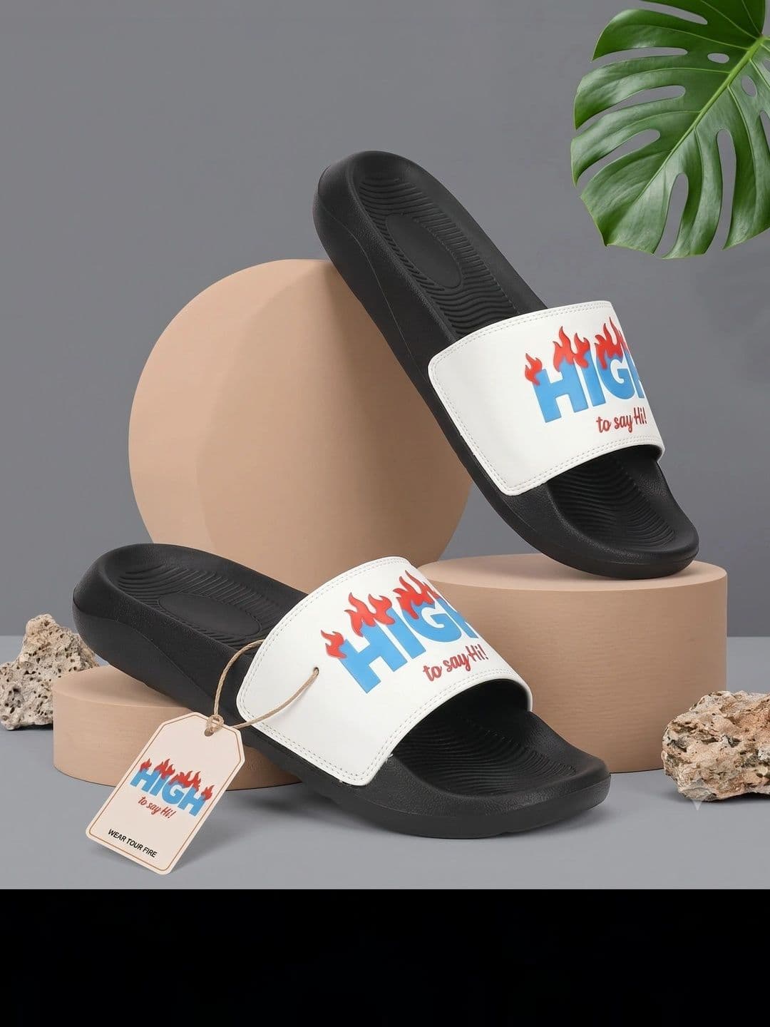 DHR FOOTWEAR Unisex Printed Sliders - view 1